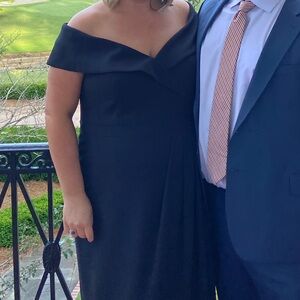 Xscape black off the shoulder formal dress